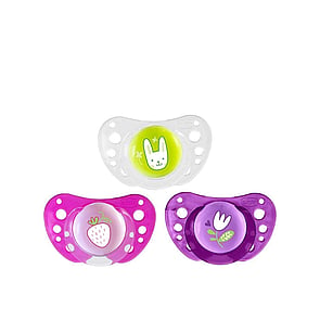 Chicco Physio Air Pacifier 16-36m Green/Pink/Purple x2
