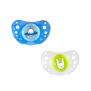 Chicco Physio Air Pacifier 16-36m Blue/Green x2