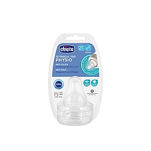 Chicco Physio Anti-Colic Silicone Nipple Medium Flow 2m+ x2