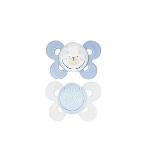 Chicco Physio Comfort Pacifier 0-6m White/Blue x2