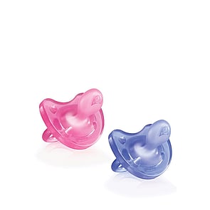 Chicco Physio Soft Silicone Pacifier 6-16m Pink/Purple x2