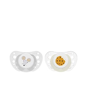 Chicco PhysioForma Air Silicone Pacifier 16-36m White/Transparent x2