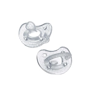 Chicco PhysioForma Crystal Silicone Pacifier 2-6m Transparent x2