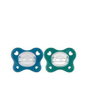 Chicco PhysioForma Dual Soft Chupeta 16-36m Azul/Verde x2