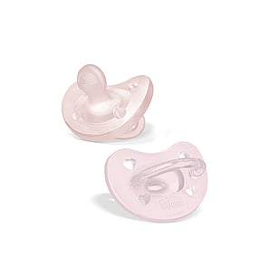 Chicco PhysioForma Soft Silicone Pacifier 2-6m Pink x2