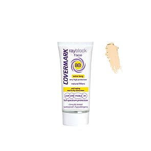 Covermark Rayblock Face Tinted Cream Anti-Aging Sunscreen SPF80 Light Beige 50ml (1.69 fl oz)