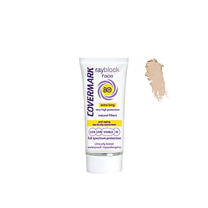 Covermark Rayblock Face Tinted Cream Anti-Aging Sunscreen SPF80 Soft Brown 50ml (1.69 fl oz)