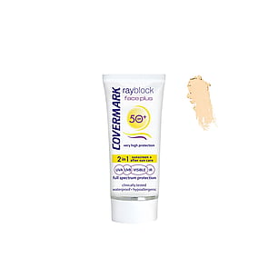 Covermark Rayblock Face Plus Tinted Cream Dry/Sensitive 2-In-1 Sunscreen SPF50+ Light Beige 50ml