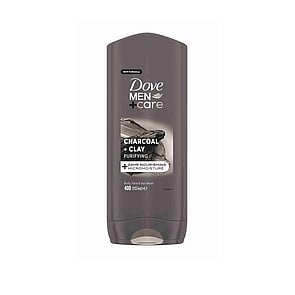 Dove Men+Care Charcoal + Clay Purifying Body, Face & Hair Wash 400ml (13.5 fl oz)