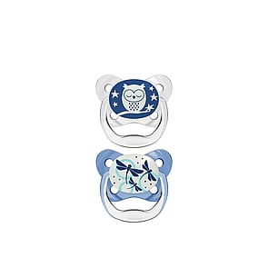 Dr. Brown's PreVent Contoured Glow in the Dark Pacifier 0-6m Blue x2