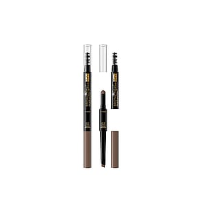 Eveline Cosmetics Brow Styler 3-In-1 Multifunction Brow Pencil 02 Dark Brown