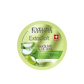 Eveline Cosmetics Extra Soft Bio Olive Aloe Vera Deeply Moisturizing Face and Body Cream 175ml