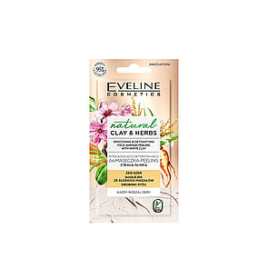 Eveline Cosmetics Natural Clay & Herbs Smoothing & Detoxifying Bio-Mask 8ml (0.28 fl oz)