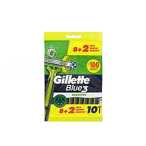 Gillette Blue3 Sensitive Disposable Razors x10