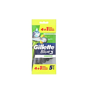 Gillette Blue3 Sensitive Disposable Razors x5