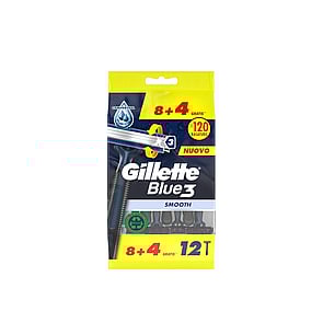 Gillette Blue3 Smooth Disposable Razors x12