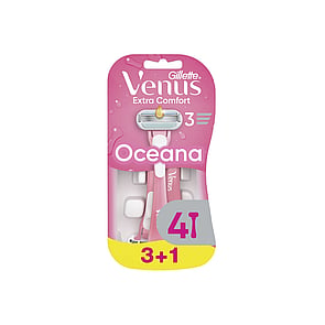 Gillette Maquinillas de afeitar desechables Venus Extra Comfort Oceana, paquete de 4