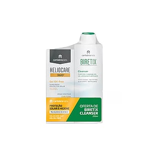 Heliocare 360 Gel Oil-Free Dry Touch SPF50 50ml + Biretix Cleanser Purifying Cleansing Gel 200ml