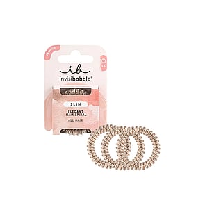 invisibobble Slim Elegant Hair Spiral Bronze and Beads x3