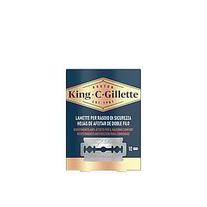 King C. Gillette Double Edge Safety Razor Blades x10