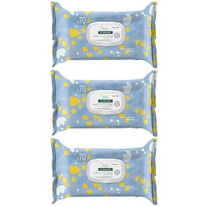 Klorane Baby Gentle Cleansing Wipes x70 x3