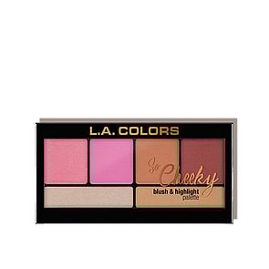 L.A. Colors So Cheeky Blush & Highlight Palette Pink & Playful