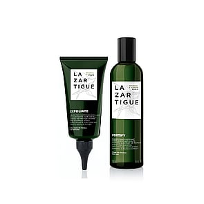 Lazartigue Exfoliate Pre-Shampoo Scalp Purifying Gel 75ml + Fortify Fortifying Anti-Hairloss Complement Shampoo 250ml