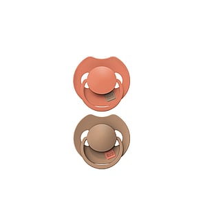 LOVI Prime Silicone Dynamic Soother 6-18m Granola/Orange x2