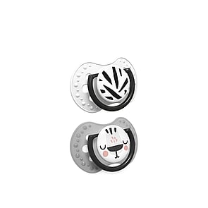 LOVI Salt & Pepper Silicone Dynamic Soother 18m+ x2