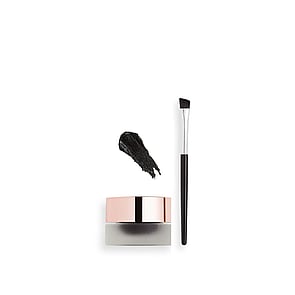 Makeup Revolution Ultra Pigmented Gel Eyeliner Pot With Precision Angled Brush Black 3g