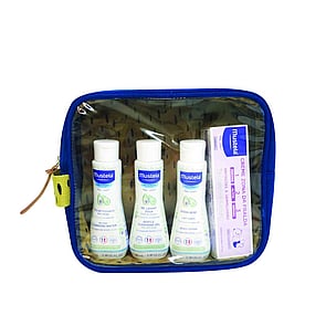 Mustela Essential Kit 4 Products for Babies Newborns Travel Sizes Blue