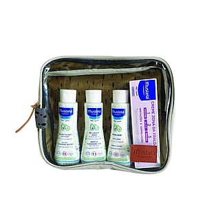 Mustela Essential Kit 4 Products for Babies Newborns Travel Sizes Taupe