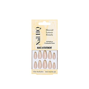Nail HQ Almond Lemon French Nails x24