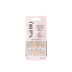 Nail HQ Almond Natural Glaze Nails x24