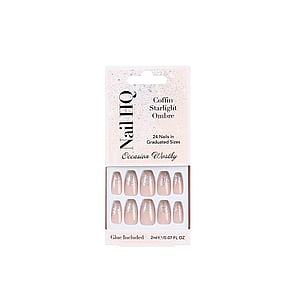 Nail HQ Coffin Starlight Ombre Nails x24