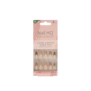 Nail HQ Long Coffin Nude Tip Nails x24