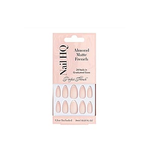 Nail HQ Perfect French Almond Matte French Nails x24