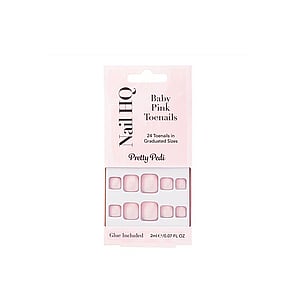 Nail HQ Pretty Pedi Baby Pink Toenails x24