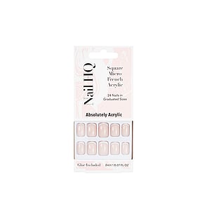 Nail HQ Square Micro French Acrylic Nails x24