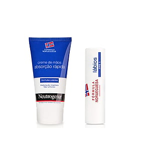 Neutrogena Hand Cream Light Texture 75ml + Lipstick 4.8g (2.54+0.17fl oz+oz)