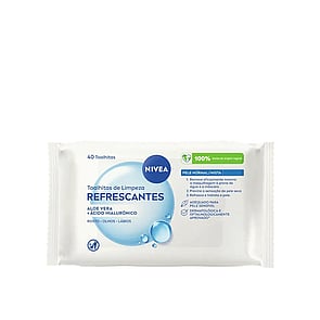 Nivea Biodegradable Refrescante Toalhetes de Limpeza x40