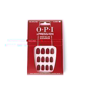 OPI xPress/On Iconic Shades Instant Gel-Like Press-On Nails Short Big Apple Red x30