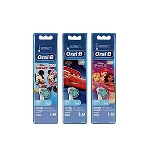 Oral-B Kids 3+ Years Replacement Head Electric Toothbrush Disney Princess/Cars/Mickey x2