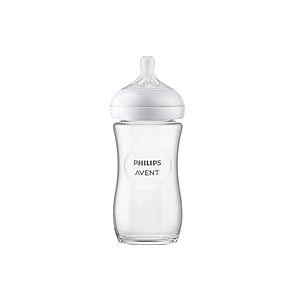 Philips Avent Natural Response Pure Glass Baby Bottle 3-6m 240ml