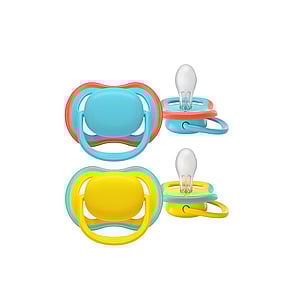 Philips Avent Ultra Air Pacifier 18m+ Blue/Yellow x2