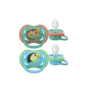 Philips Avent Ultra Air Pacifier 6-18m Green/Blue x2