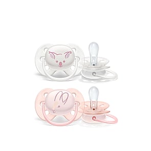 Philips Avent Ultra Soft Pacifier 0-6m Pink x2