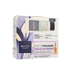 Phytophanere Anti-Reactive Hair Loss Treatment 12x5ml + Phyto Volume Volumizing Shampoo 100ml