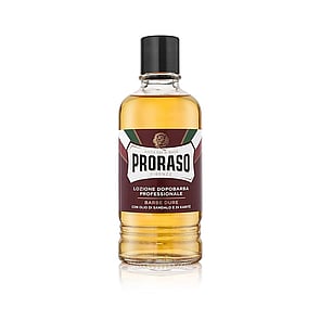 Proraso Aftershave Lotion Coarse Beards Sandalwood and Shea Oil 400ml