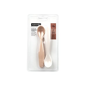 Suavinex Weaning Spoons +6m Pink/White x2